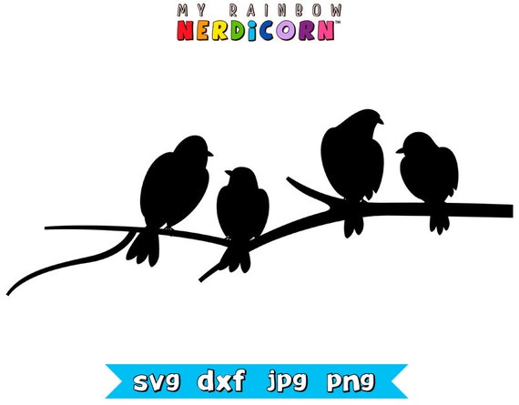 Download Birds on a branch Silhouette clipart svg png by ...