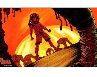 The Tripods - 'The City Of Gold And Lead' - A3 Professional Digital Print.