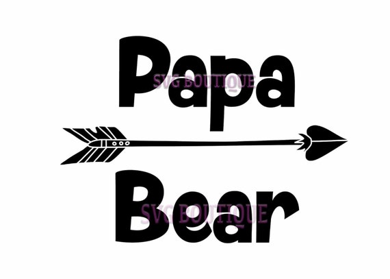 Items similar to Papa Bear Cut File, Father svg, Iron On ...