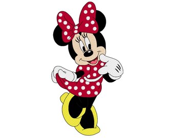 minnie mouse disney machine embroidery design, design for kids, fill embroidery design, instant download