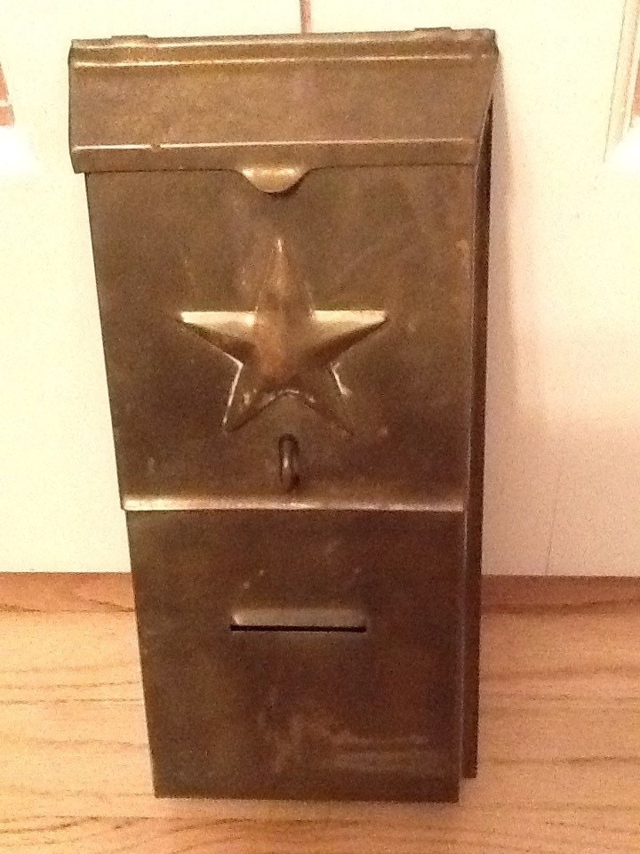 Sale Antique Brass Mailbox with Star on FrontPerfect