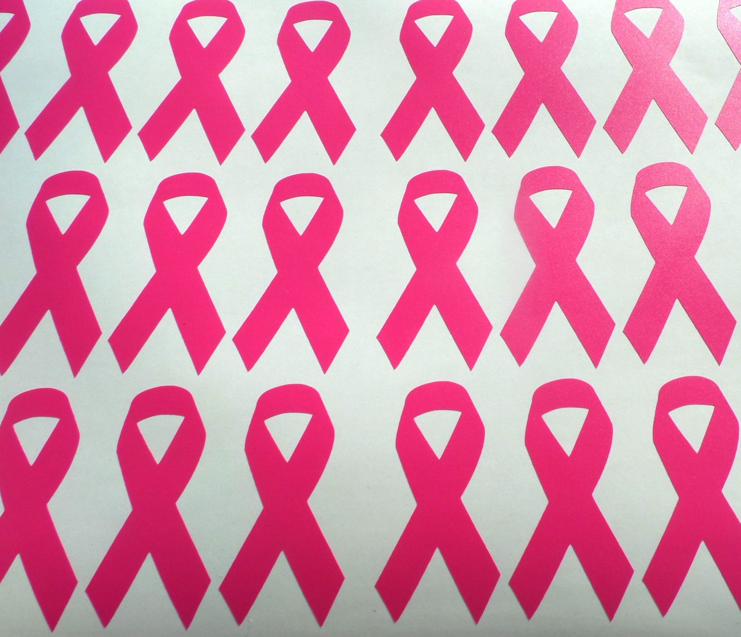 30 Pink Ribbon stickers Breast Cancer Awareness decals