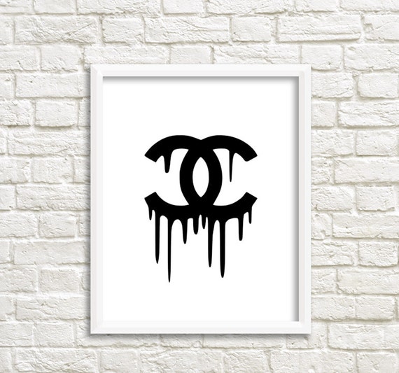 Chanel Dripping Chanel wall art canvas wall art by
