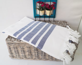 Navy Herringbone Turkish Towel,Navy Herringbone Beach Blanket,Beach Cover up,Navy Beach Towel,Goldenrod 7182