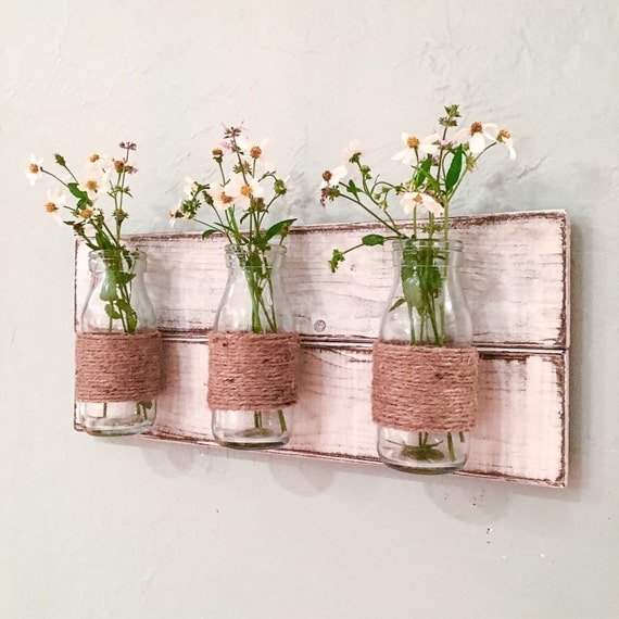 Milk bottle sconce wall vase milk bottle vase by HadleyAndRuth