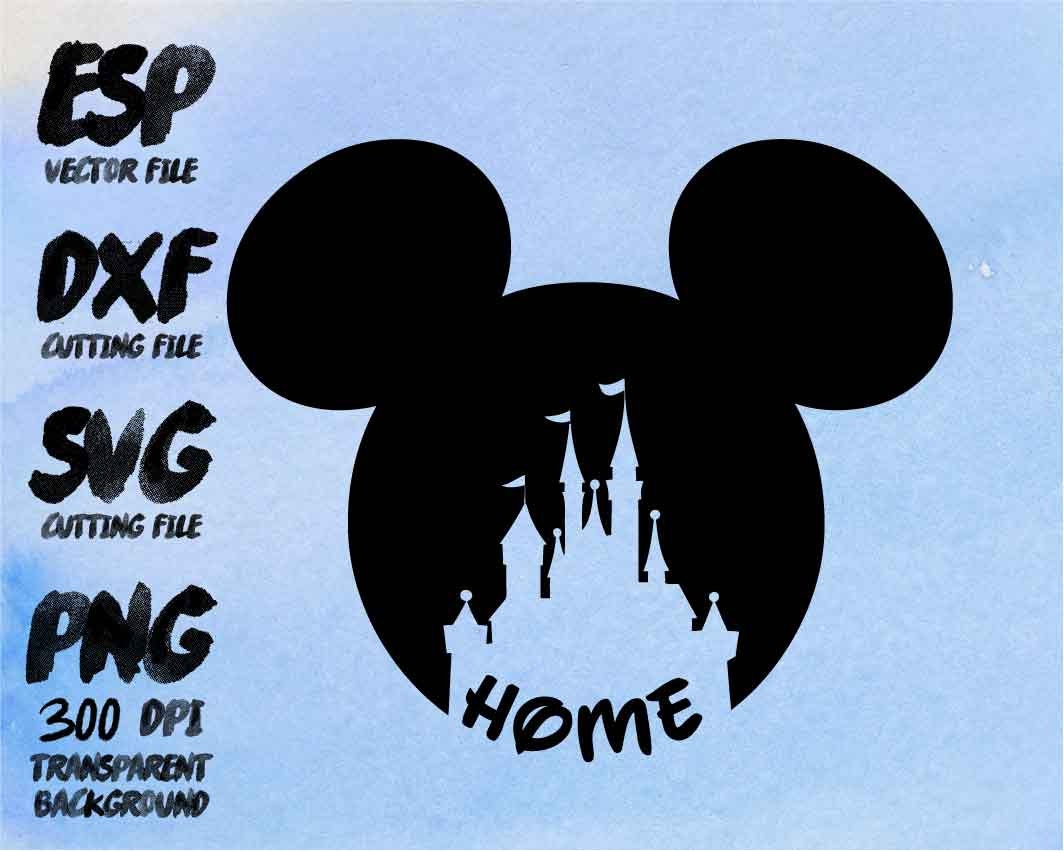 H1: Disney Castle Mickey Head SVG: An Enchanting Symbol of Childhood Dreams