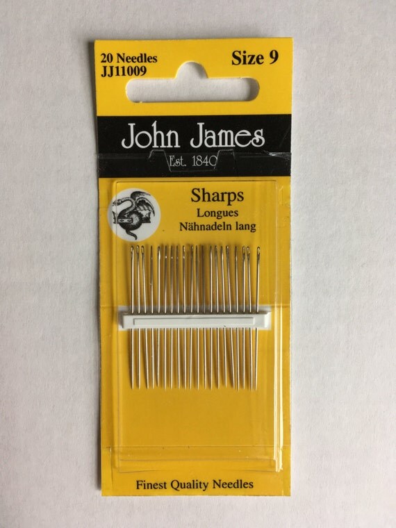 John James Sewing needles Size 9 Sharps JJ110 09