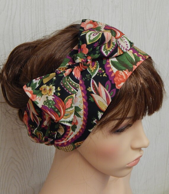 womens hair scarf retro headband vintage style head scarf