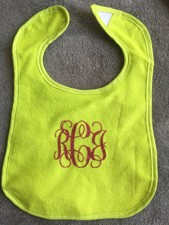 Monogram Bib. Monogram baby items. by AmbersHandmadeitems on Etsy