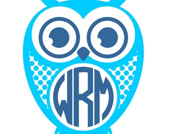 Download Monogram owl svg | Etsy