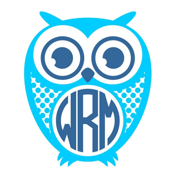 Download Owl Bird Print Cuttable Design Frame Monogram SVG DXF EPS