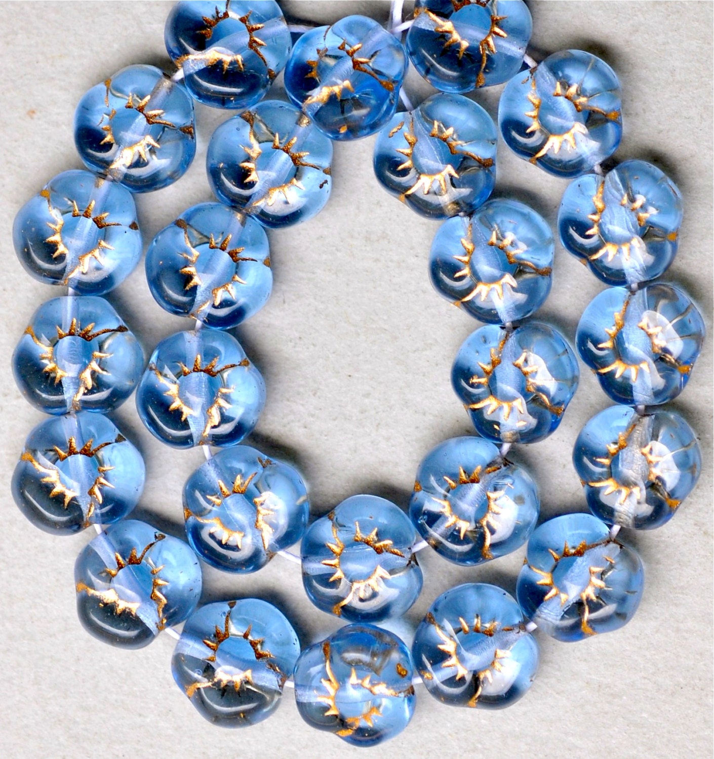 Pansy Flower Beads Czech Glass Beads Glass Flower Beads