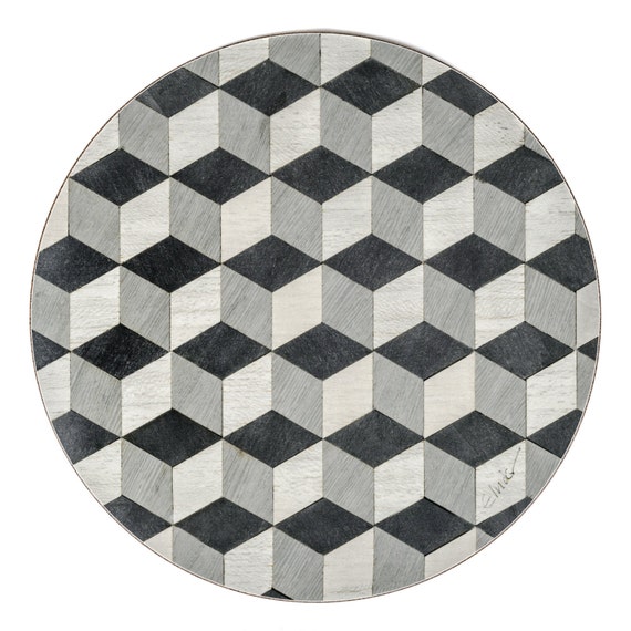 4 Round Placemats Grey Placemat Set Gray Placemats TableMats