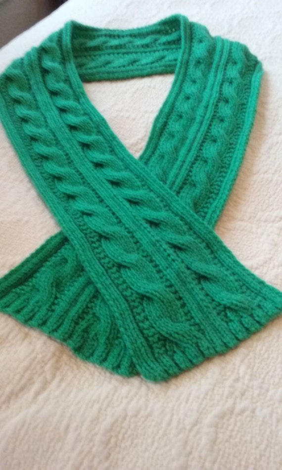 Knitting PATTERN ONLY - Irish Double Cable Scarf ...