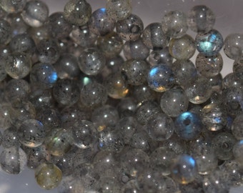 Natural Labradorite Small Round Beads, Gemstone Beads, 2mm, Feldspar