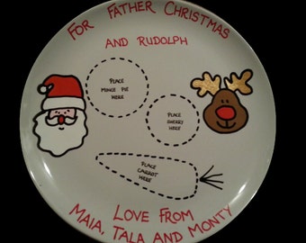 Unique santa plate related items | Etsy