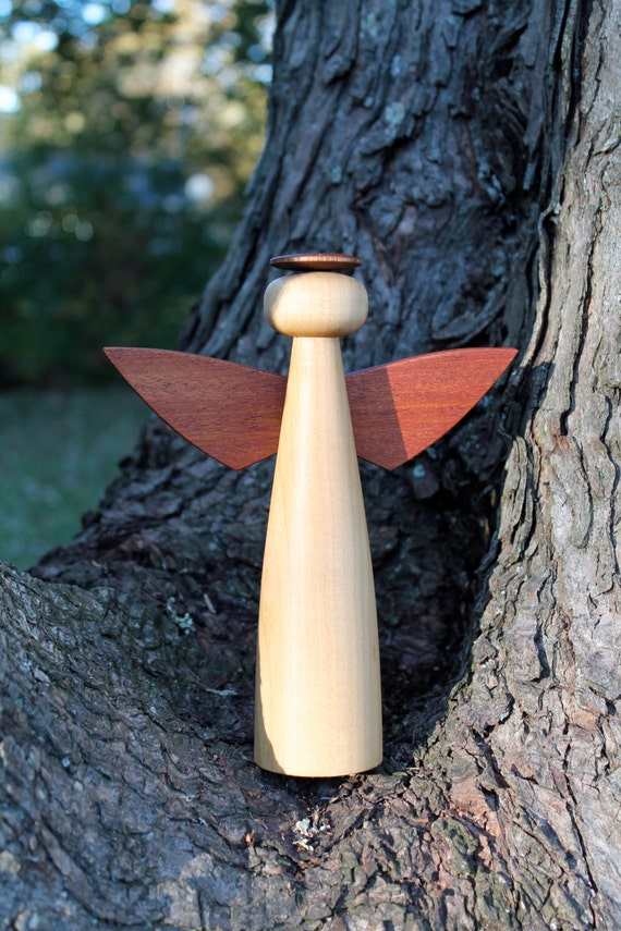 Wooden Angel Christmas Tree Topper