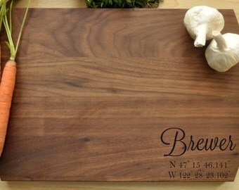 Personalized Cutting Board - Engraved Cutting Board, Custom Personalized Wedding Gift, Housewarming Gift, Anniversary, Christmas Gift