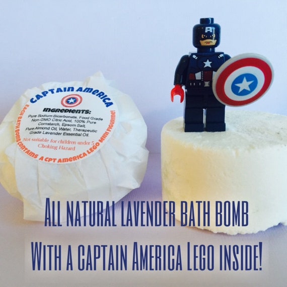 Captain America Lego Kids Bath Bomb Toy Lavender Essential