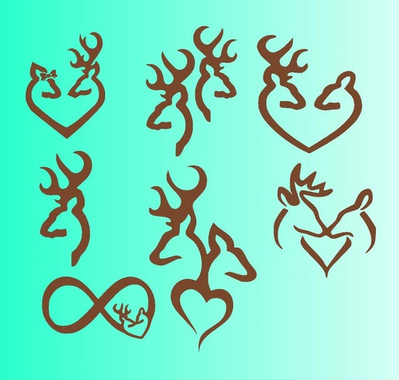browning deers in love SVG files for by OhThisDigitalFun on Etsy