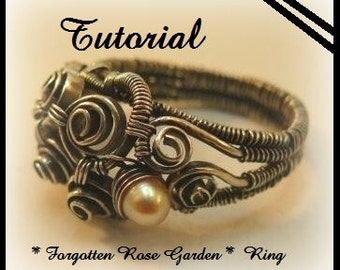 Forgotten Rose Ring Step-by Step-Tutorial Wire Wrapping Instant Download