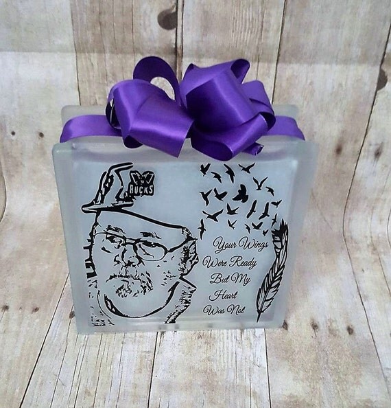 Items similar to Personalized In Loving Memory Glass Block! on Etsy