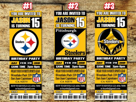 Pittsburgh Steelers Birthday Ticket By SportfunDigital On Etsy