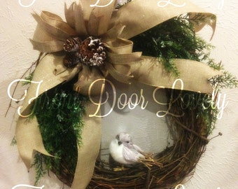 Country Little Bird Wreath
