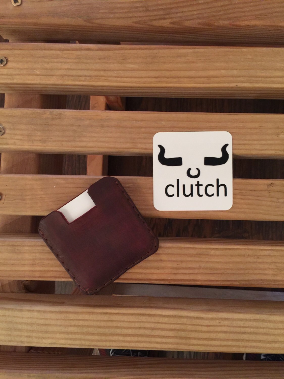 Square business card case