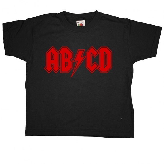 AB/CD Funny Rock Band Spoof Kids T Shirt