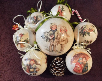 Items similar to Christmas Ball, Christmas Ornaments with Christmas ...