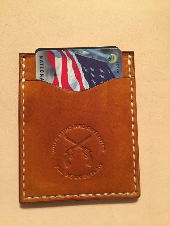 American Handmade Leather Front Pocket Minimalist Wallet Im