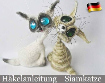 010DE Häkelanleitung - Siamkatze Amigurumi PDF Pertseva Etsy