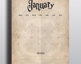 Harry Potter Calendar | Etsy