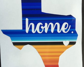 Home Texas Decal Serape Yeti