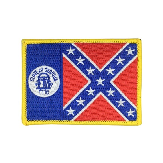 State of Flag Patch US Embroidered Patch Gold Border