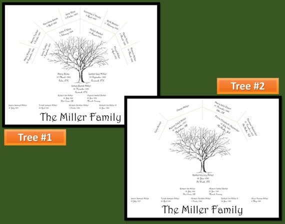 Family Tree Customizable Printable by TaraJeaneTreasures on Etsy
