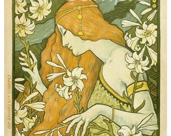 Vintage L'ermitage French Advertising Poster Print