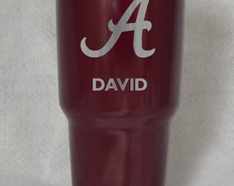 20 30 oz Alabama Roll Tide RTIC YETI custom personalzied cup