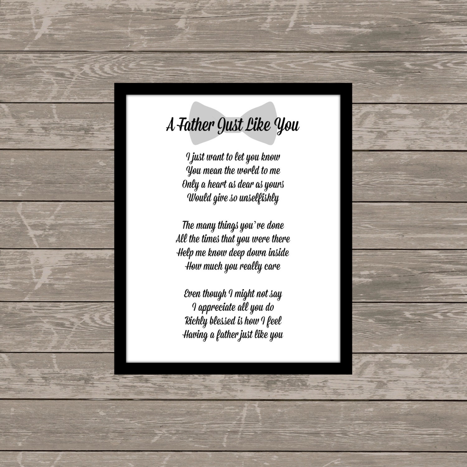 A Father Just Like You Poem Fathers Day T Dad T