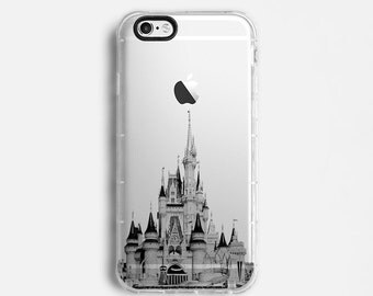 Castle iPhone 7 Plus case, iPhone 7 case, iPhone 6s plus case, iPhone 6s case, iPhone SE case, clear case, black grey C085