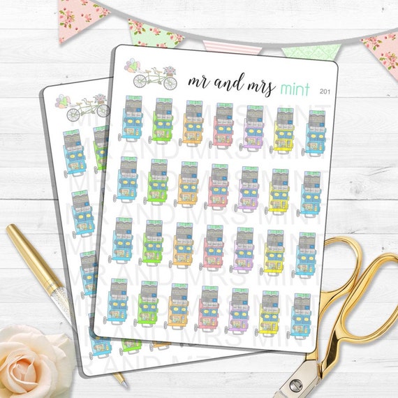 JW Literature Cart Planner Stickers jw magazines by MrandMrsMint