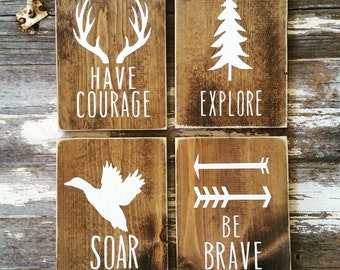 Woodland Nursery Decor | Rustic Decor | Cottage Home Decor | Wood Sign | Country Home | Wall Hanging | Childrens Room Decor