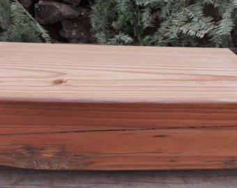 Floating Shelf 32" x 7" x 4", Reclaimed Barn Beam, Antique Barnwood Shelf, Rustic Mantle Shelf, Sealed Beam, Small Fireplace Mantel
