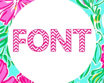 Chevron Font Cutting Files in Svg, Eps, and Dxf for Cricut & Silhouette