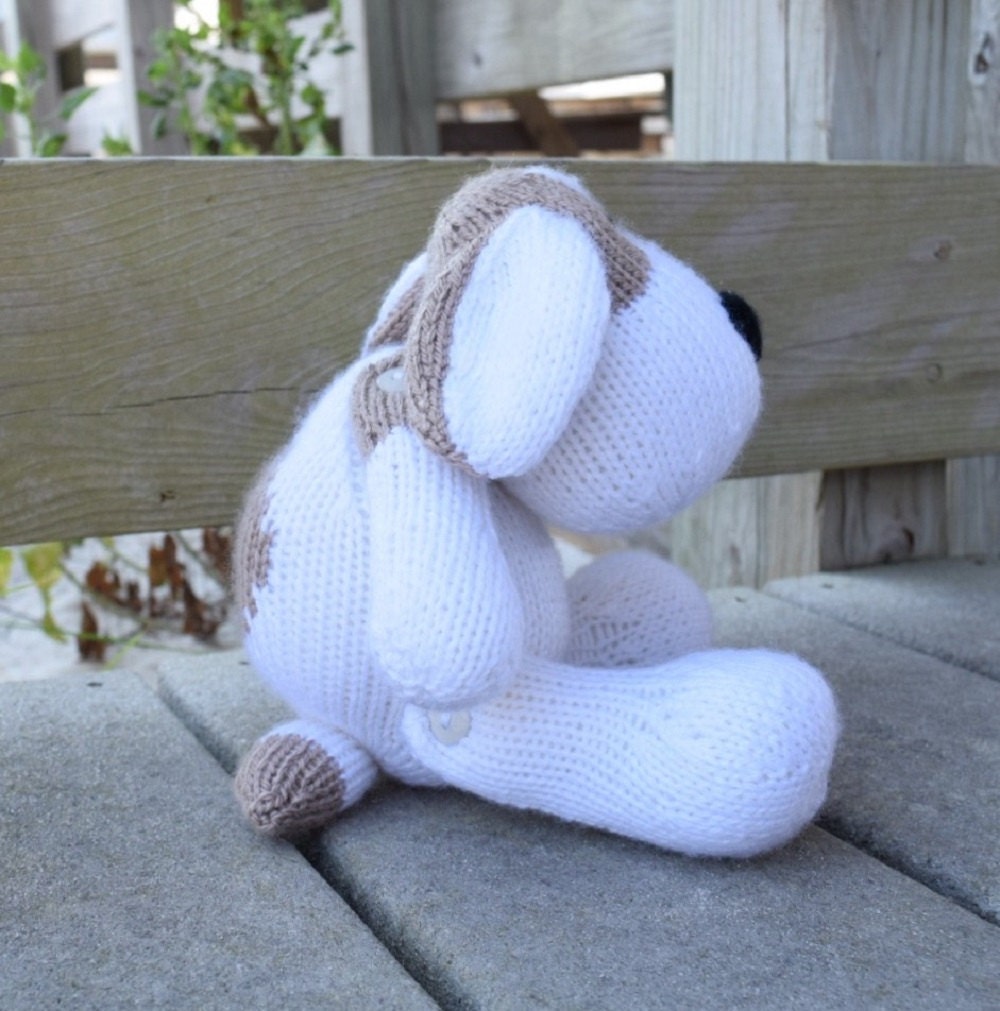 Stuffed Puppy Dog Handmade Toy Knit Stuffed Animal by Knitneys