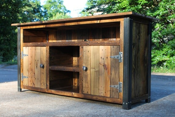 Reclaimed Wood TV Console Reclaimed Wood tv Stand Rustic tv