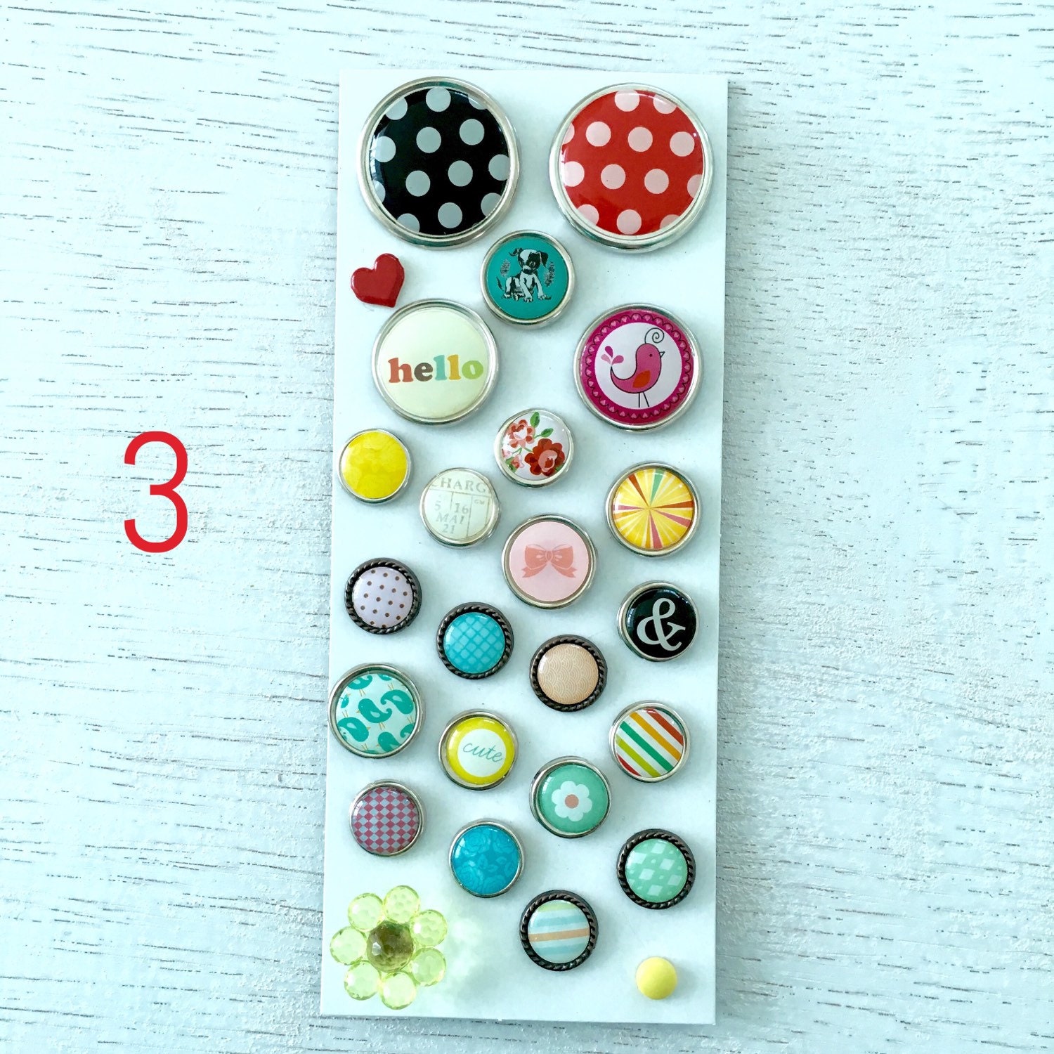 25 Brads for Scrapbooking,Decorating Brads,Card Making,Embellishments