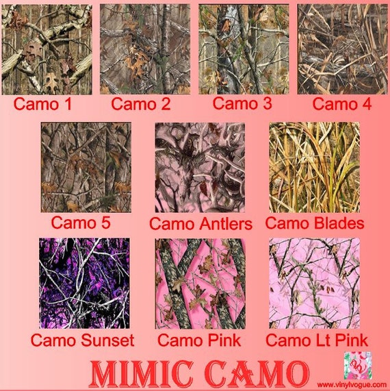 12x12 or 12x24 htv mimic camouflage printed heat by vinylvogue