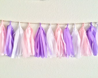 Blush & Purple Tassel Garland